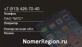 Кто звонил с 9134267040 - регион и оператор